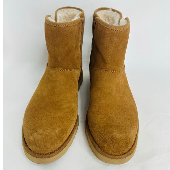 UGG Cory II Shearling Suede Booties Cognac Brown Ankle Boots size 7 - Picture 5 of 9